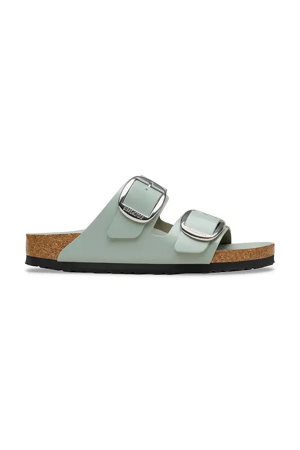 Birkenstock Birkenstock natikači z ravnim podplatom ženski usnjeni Arizona Big Buckle
