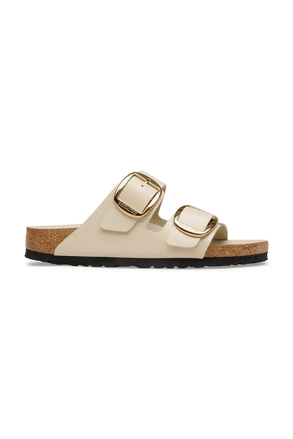 Birkenstock Birkenstock natikači z ravnim podplatom ženski usnjeni Arizona Big Buckle