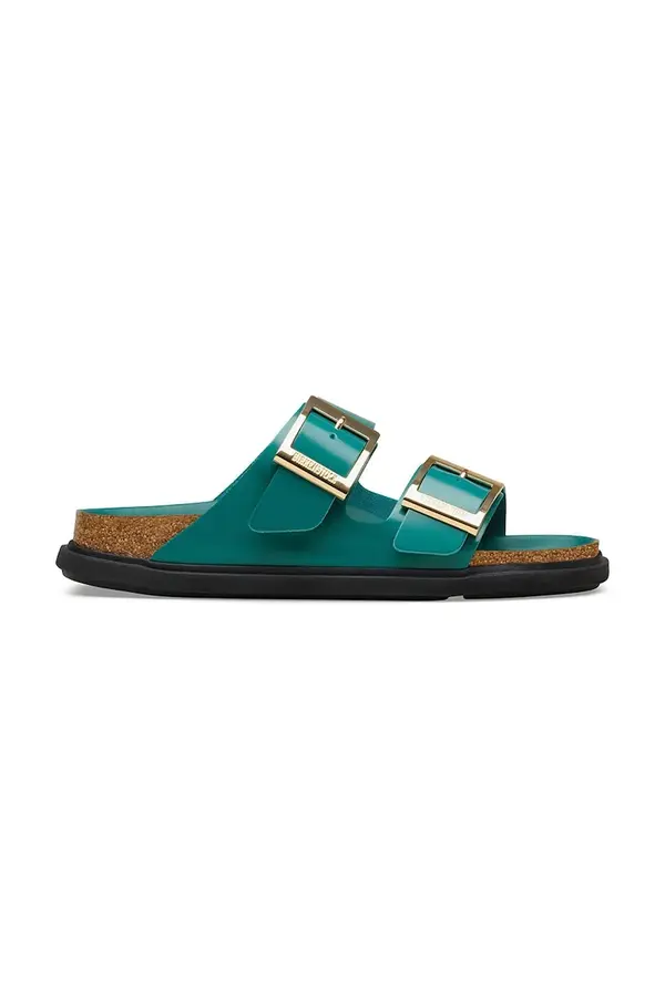 Birkenstock Birkenstock natikači z ravnim podplatom ženski usnjeni Arizona Droplet Buckle