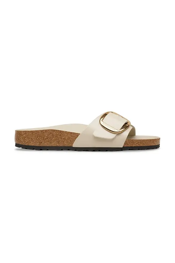 Birkenstock Birkenstock natikači z ravnim podplatom ženski usnjeni Madrid Big Buckle