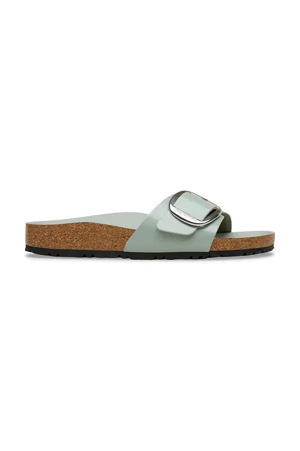 Birkenstock Birkenstock natikači z ravnim podplatom ženski usnjeni Madrid Big Buckle