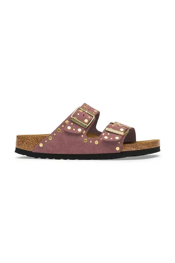 Birkenstock Birkenstock natikači ženski semišasti Arizona Rivets Suede Leather