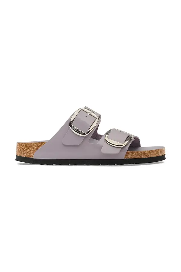 Birkenstock Birkenstock natikači ženski usnjeni Arizona Big Buckle Natural Leather Patent