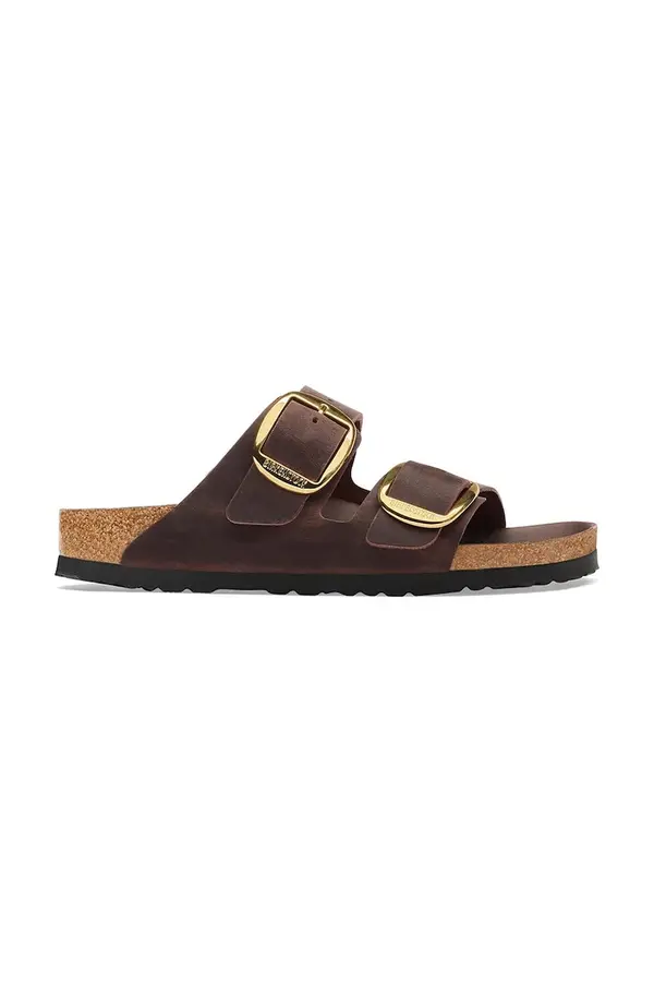 Birkenstock Birkenstock natikači ženski usnjeni Arizona Big Buckle Oiled Leather
