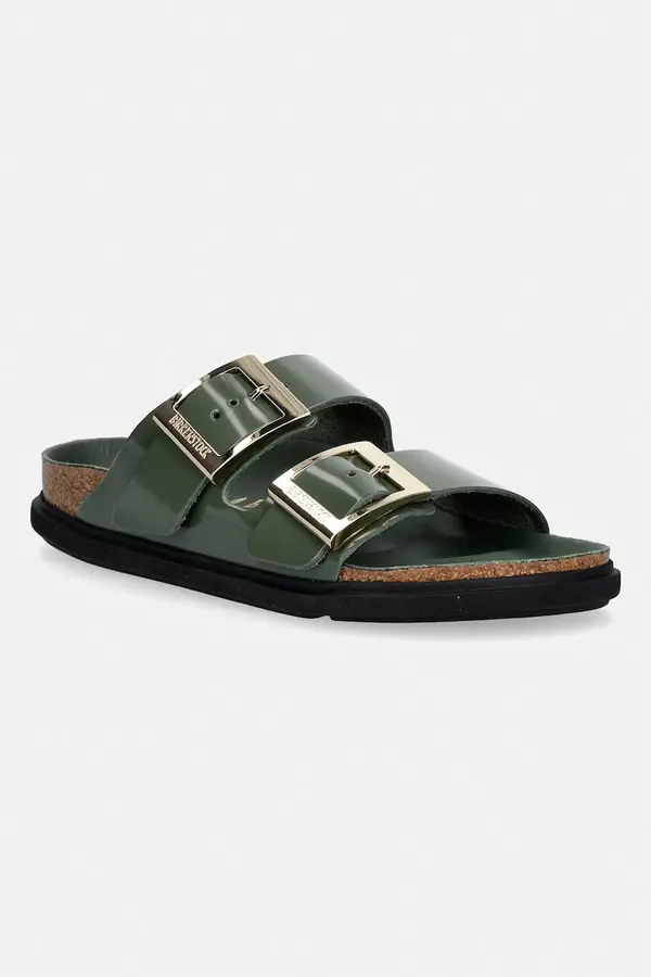 Birkenstock Birkenstock natikači ženski usnjeni Arizona Droplet Buckle Natural Leather Patent
