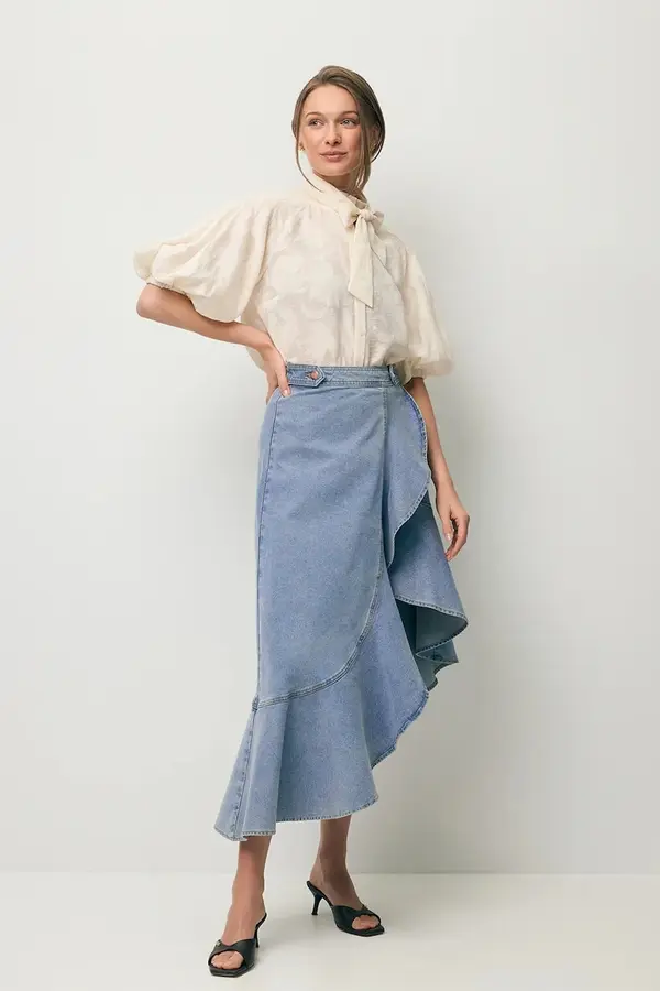 BIZUU BIZUU asimetrično krilo denim NIIA