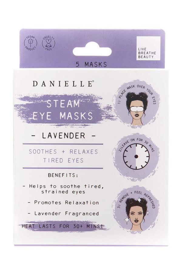 Danielle Beauty Blazinice za oči Danielle Beauty Lavender Steam Eye Mask 5-pack