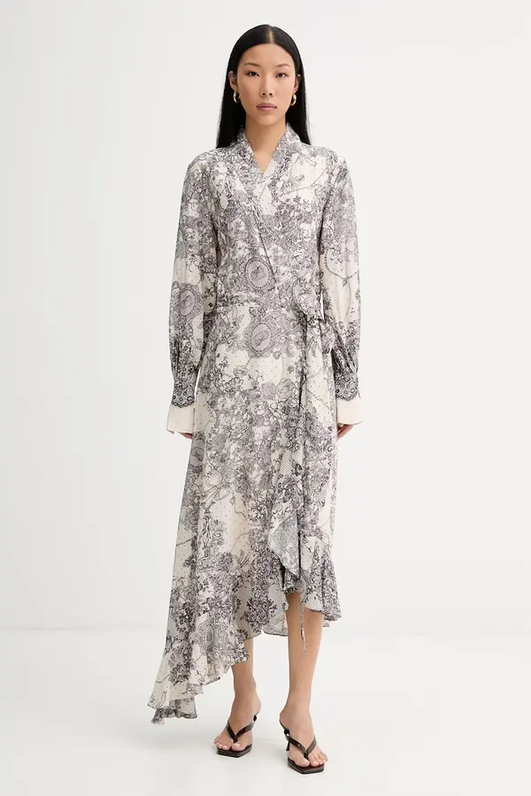 Blugirl Blumarine Blugirl Blumarine asimetrična obleka z viskozo