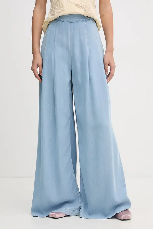 Blugirl Blumarine Blugirl Blumarine hlače ženske z lyocellom