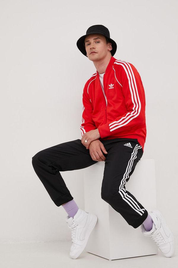 adidas Originals Bluza adidas Originals Adicolor Classics Primeblue SST Track Jacket moški, rdeča barva,