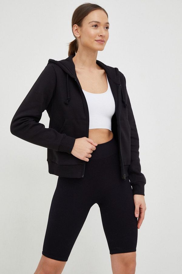 adidas Bluza adidas ženska, črna barva, s kapuco