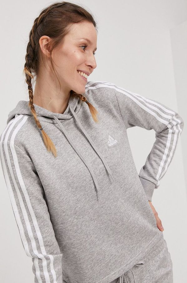 adidas Bluza adidas ženska, siva barva,
