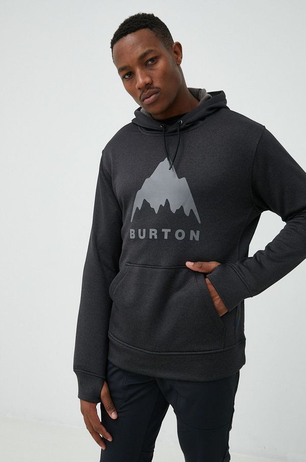 Burton Bluza Burton moška, črna barva, s kapuco