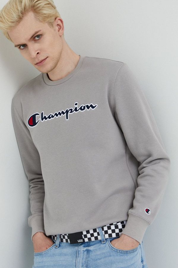 Champion Bluza Champion moška, siva barva,