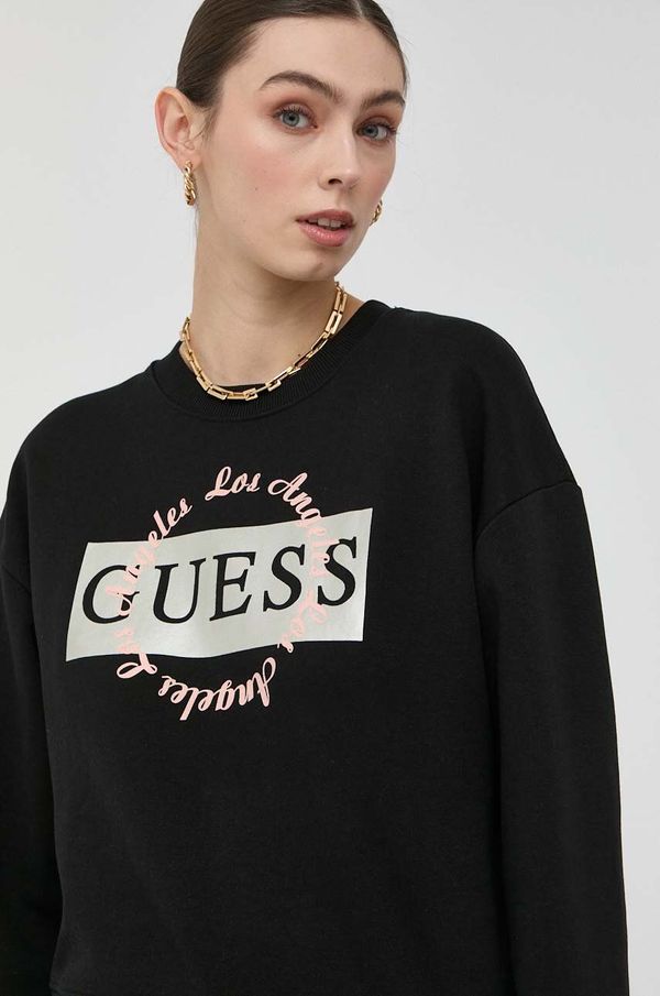 Guess Bluza Guess ženska, črna barva