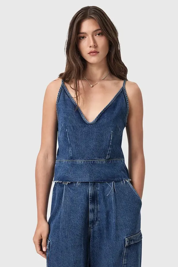 AllSaints Bluza iz jeansa AllSaints LILAH