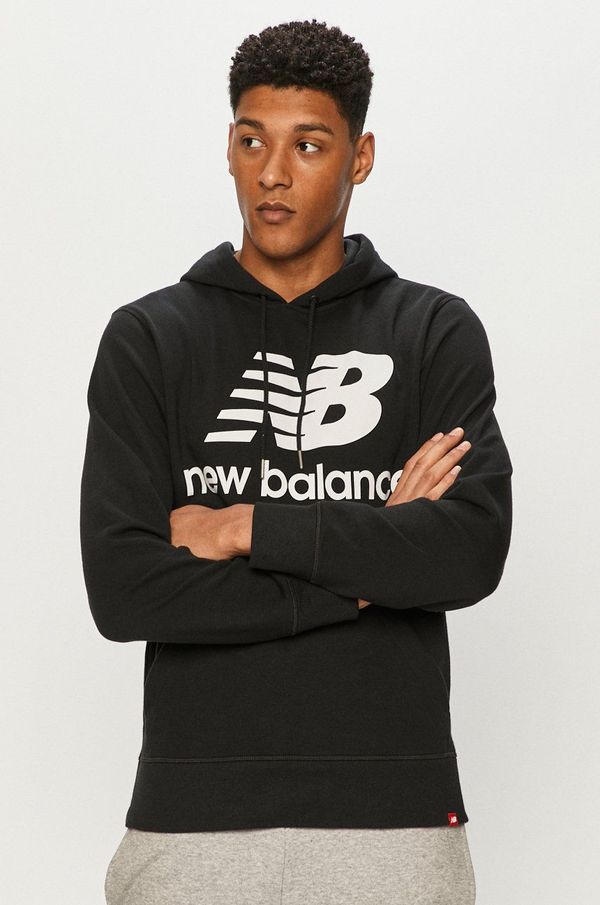 New Balance Bluza New Balance moška, črna barva,