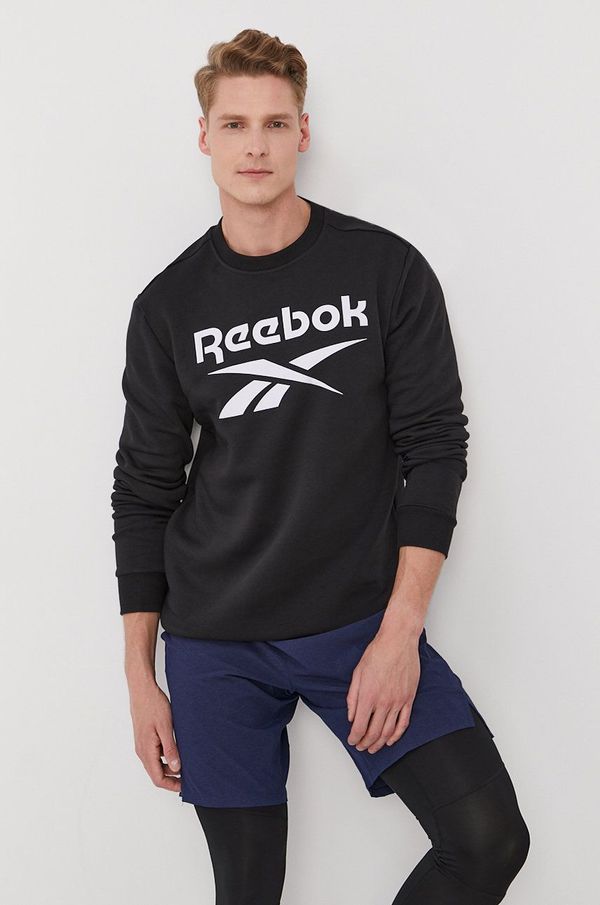 Reebok Bluza Reebok moška, črna barva,