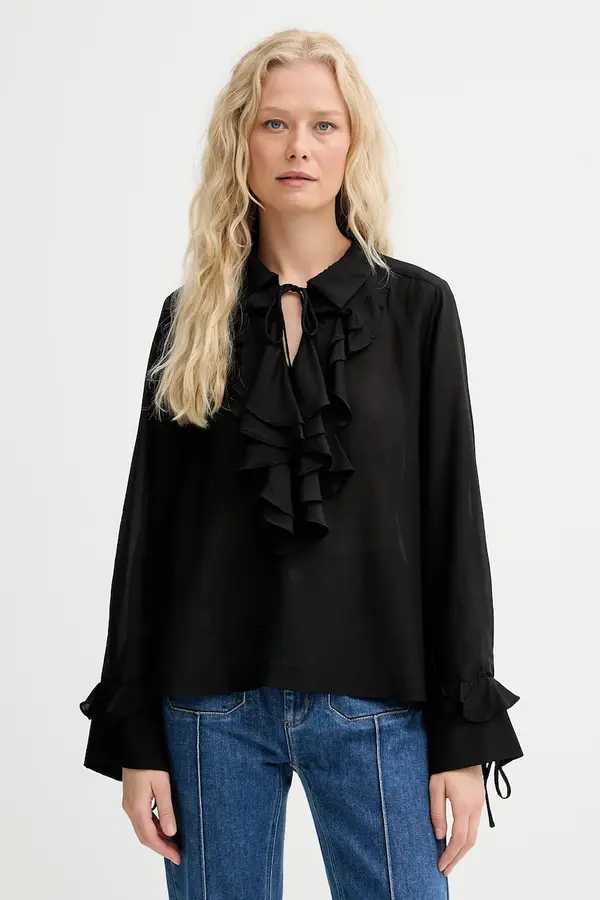 MUNTHE Bluza s primesjo svile MUNTHE LESIENNA