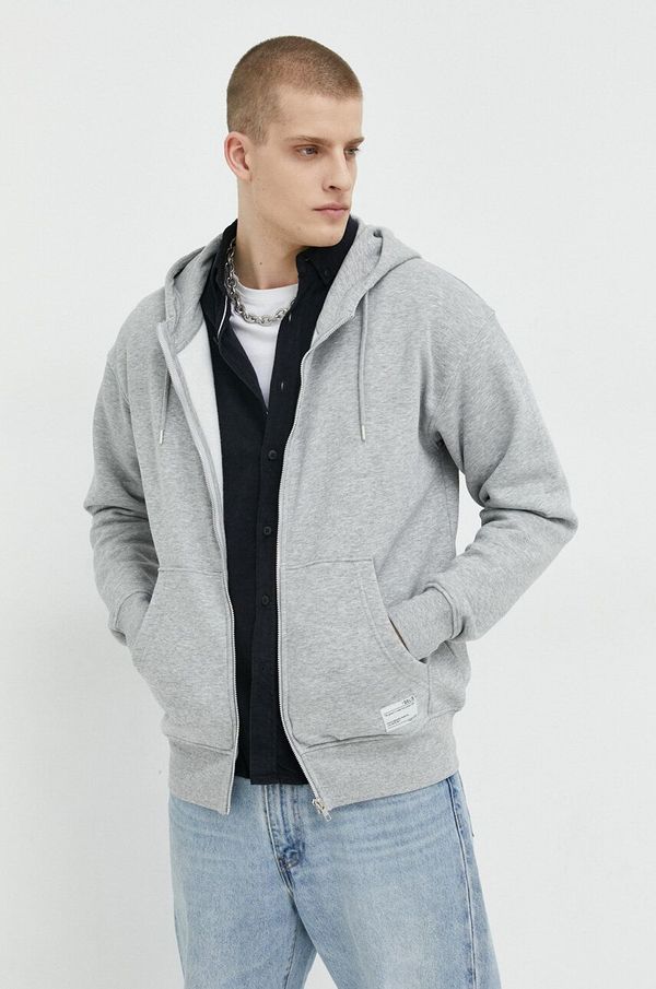 Solid Bluza Solid moška, siva barva, s kapuco