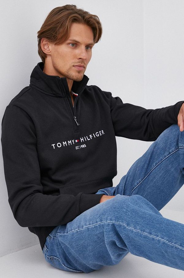 Tommy Hilfiger Bluza Tommy Hilfiger moška, črna barva,