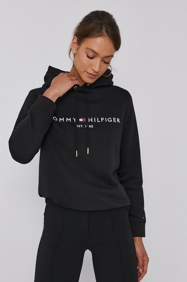 Tommy Hilfiger Bluza Tommy Hilfiger ženska, črna barva,