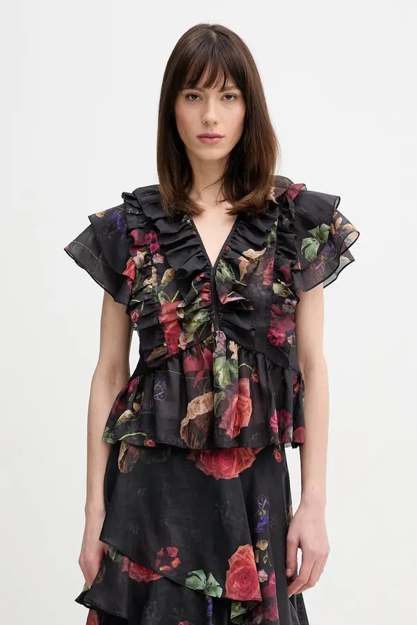 AllSaints Bluza z dodatkom lana AllSaints ALMA