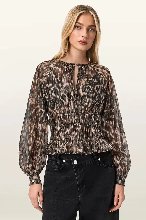 AllSaints Bluza z dodatkom svile AllSaints CERN