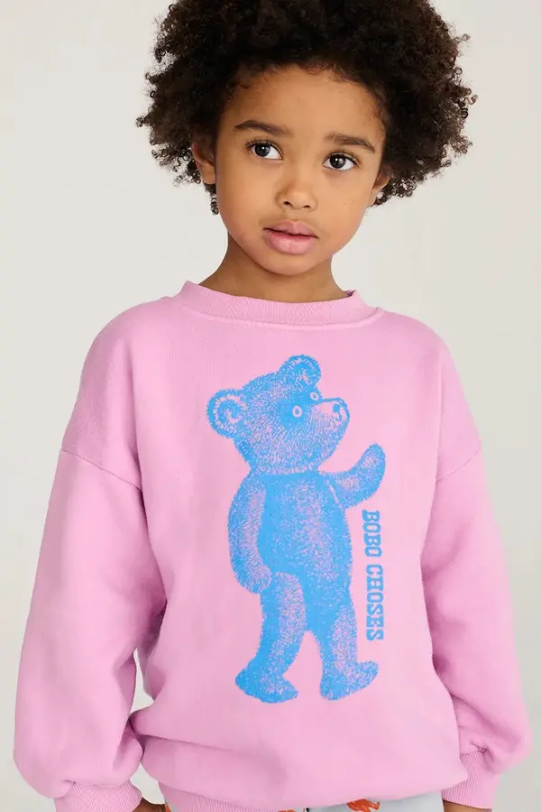 Bobo Choses Bobo Choses oversize pulover otroški z bombažem Softpaw Monster