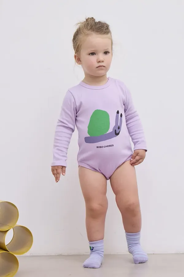 Bobo Choses Body za dojenčka Bobo Choses Funny Snail 125AB114