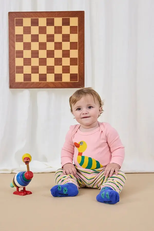 Bobo Choses Body za dojenčka Bobo Choses Stripped Duck