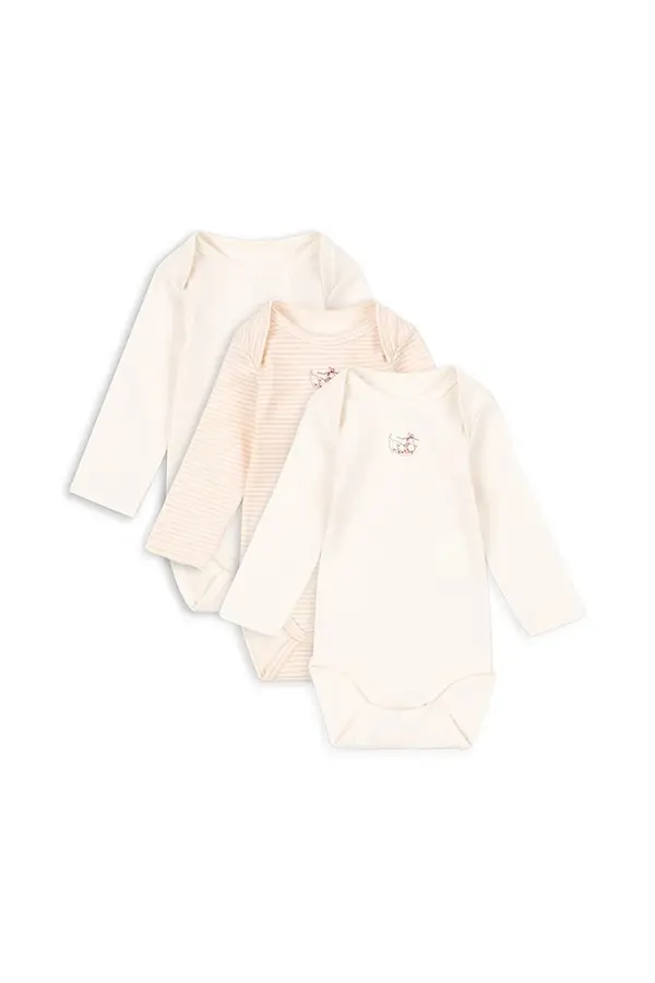 Fanga Fontana Body za dojenčka Fanga Fontana FIO STRIPE 3 PACK LS BODY OCS 3-pack