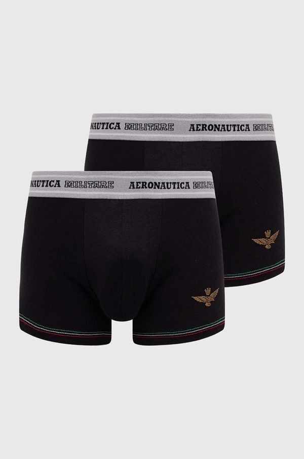 Aeronautica Militare Boksarice Aeronautica Militare 2-pack moške, črna barva, AM1UBX003