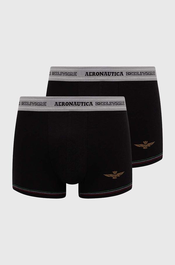 Aeronautica Militare Boksarice Aeronautica Militare 2-pack moške, črna barva, AM1UBX004