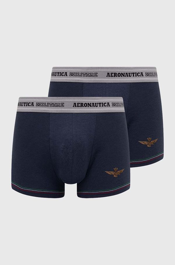 Aeronautica Militare Boksarice Aeronautica Militare 2-pack moške, mornarsko modra barva, AM1UBX003 AM1UBX003