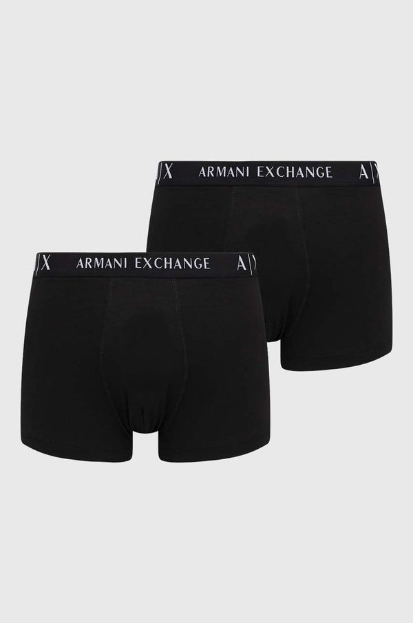 Armani Exchange Boksarice Armani Exchange 2-pack moški, črna barva