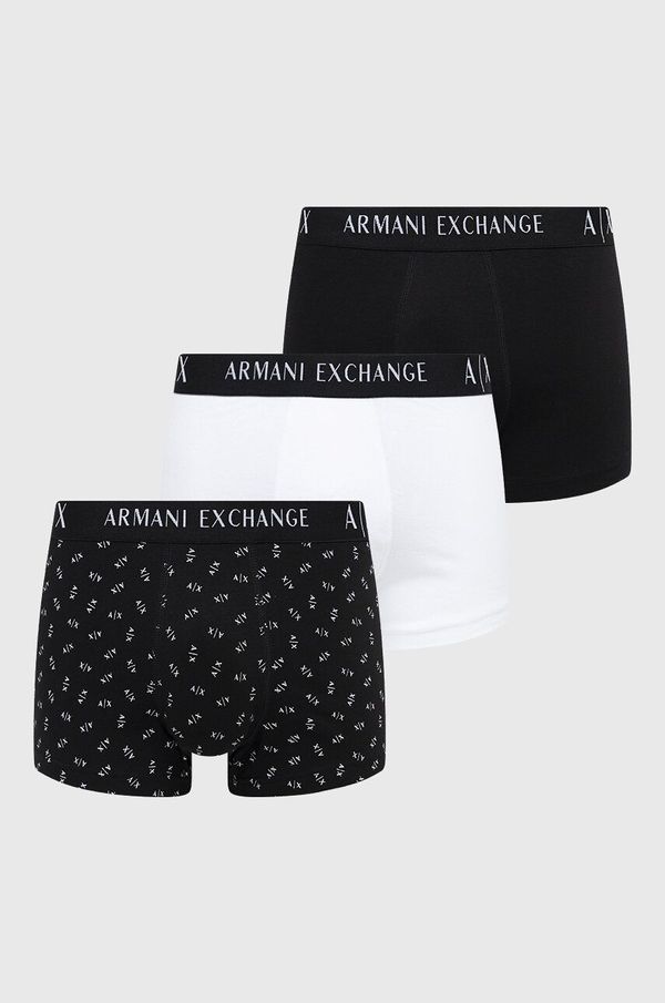 Armani Exchange Boksarice Armani Exchange 3-pack moški, črna barva