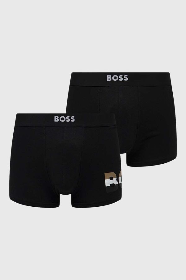 Boss Boksarice BOSS 2-pack moški, črna barva