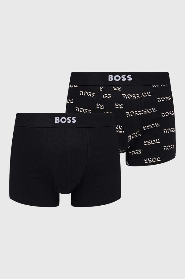 Boss Boksarice BOSS 2-pack moški, črna barva