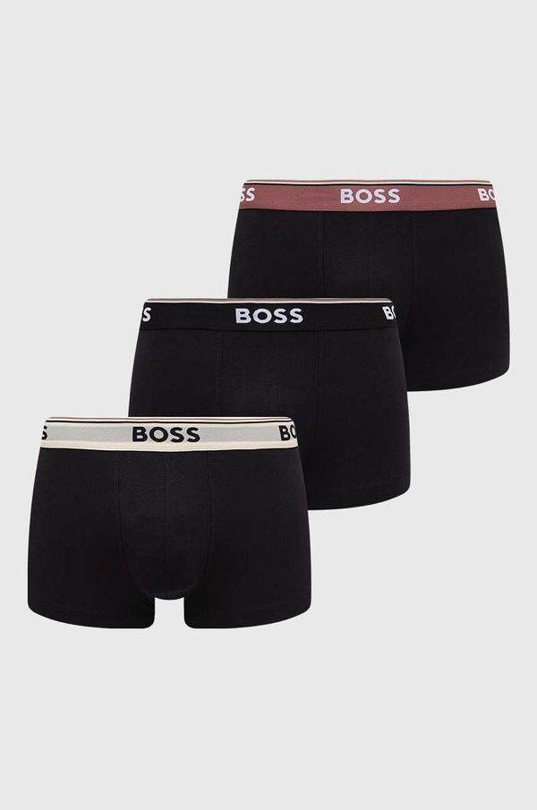 Boss Boksarice BOSS 3-pack moške, črna barva, 50517827