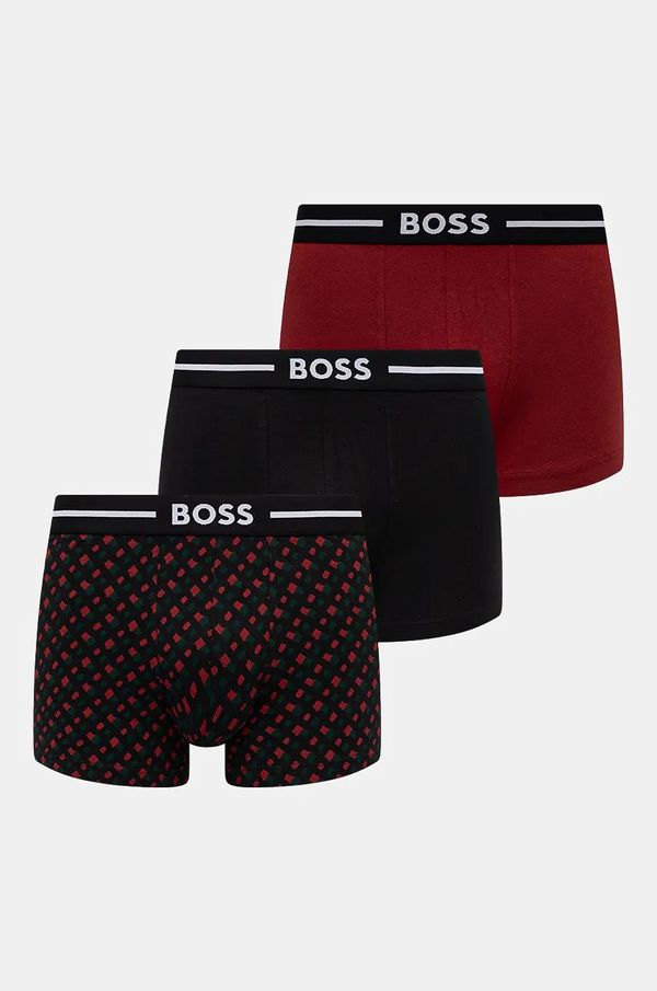 Boss Boksarice BOSS 3-pack moške, črna barva, 50517836