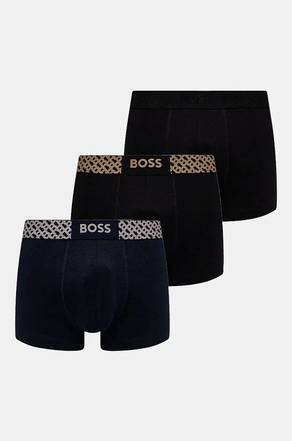 Boss Boksarice BOSS 3-pack moške, črna barva, 50524525