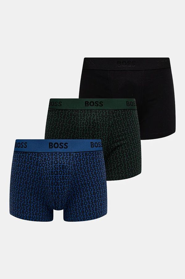 Boss Boksarice BOSS 3-pack moške, črna barva, 50524595