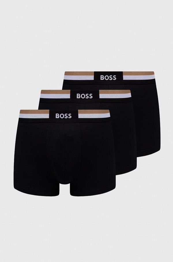 Boss Boksarice BOSS 3-pack moški, črna barva