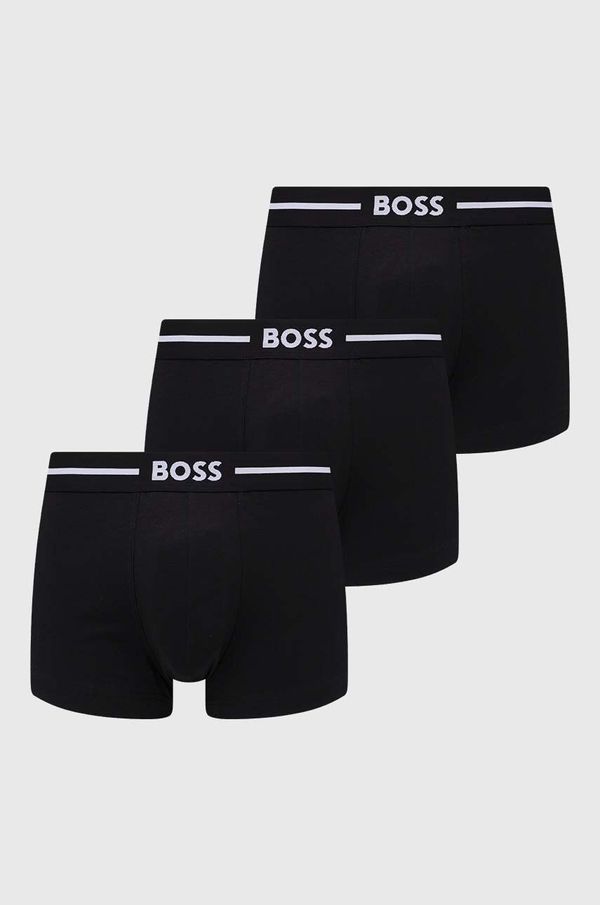 Boss Boksarice BOSS 3-pack moški, črna barva