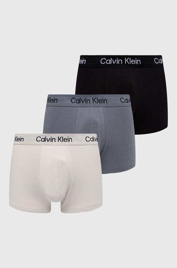 Calvin Klein Underwear Boksarice Calvin Klein Underwear 3-pack moški, siva barva