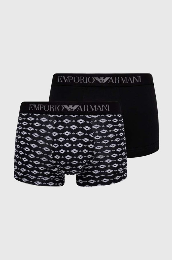 Emporio Armani Underwear Boksarice Emporio Armani Underwear 2-pack moške, črna barva 111210 4R504