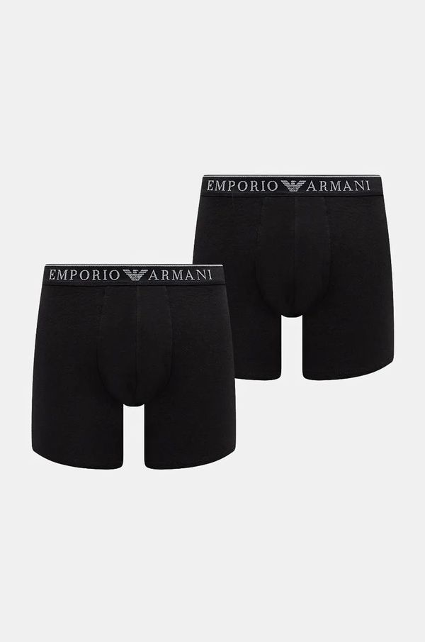 Emporio Armani Underwear Boksarice Emporio Armani Underwear 2-pack moške, črna barva, 111912 4F720