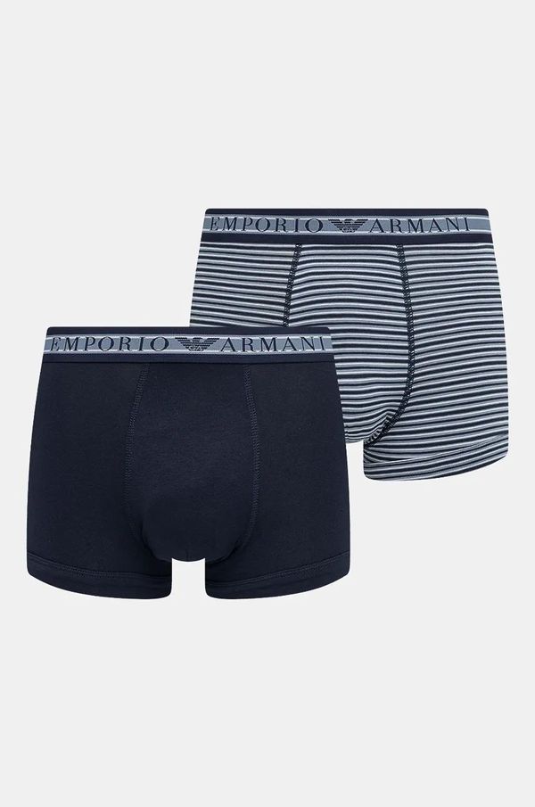 Emporio Armani Underwear Boksarice Emporio Armani Underwear 2-pack moške, mornarsko modra barva, 111210 4F542