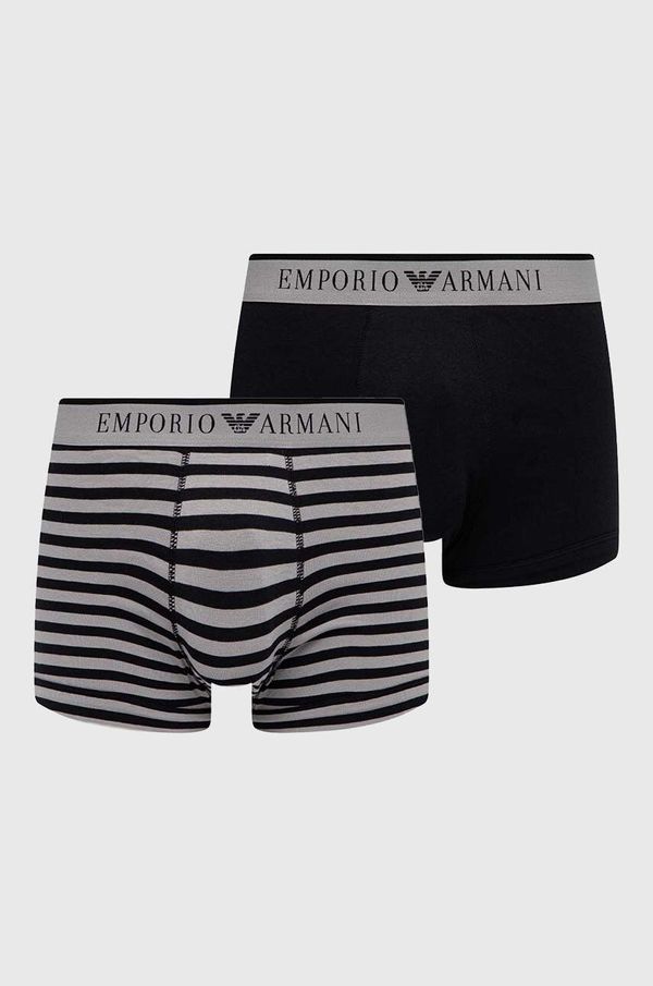 Emporio Armani Underwear Boksarice Emporio Armani Underwear 2-pack moški, črna barva